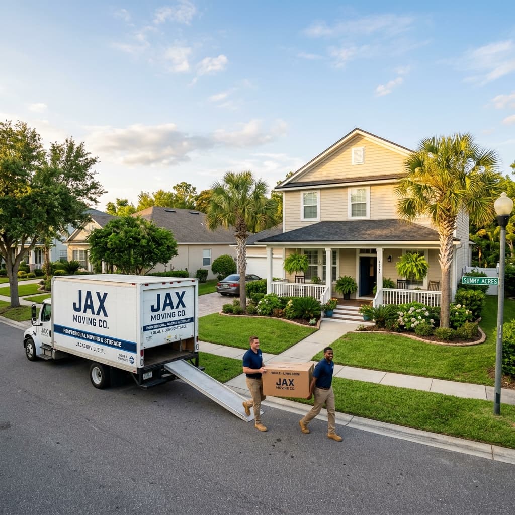 Jax Moving crew at a Jacksonville home
